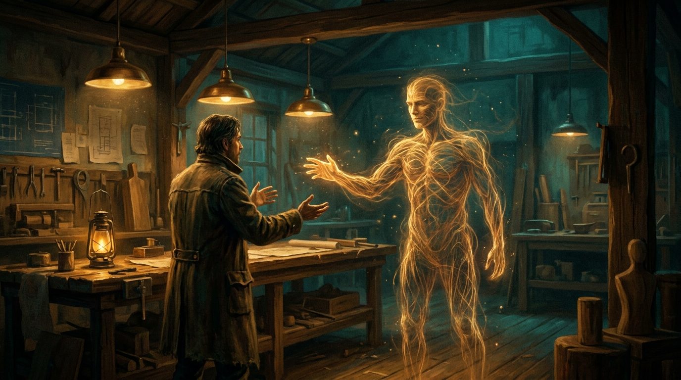 The creation ritual of a synthetic colleague